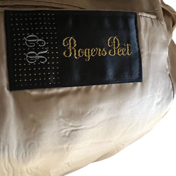 Vintage Rogers Peet Men's 100% Texturized Polyester Tailored Tan Suit Set, NEW - Picture 16 of 16